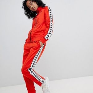kappa red sweatsuit
